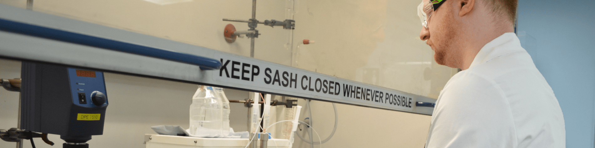 Scientist performing continuous flow processing in the labs