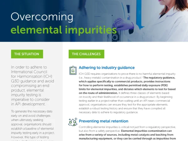 Overcoming elemental impurities scenario sheet