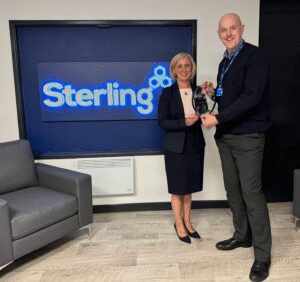 David Taylor accepting with UK Manufacturer of the Year Award